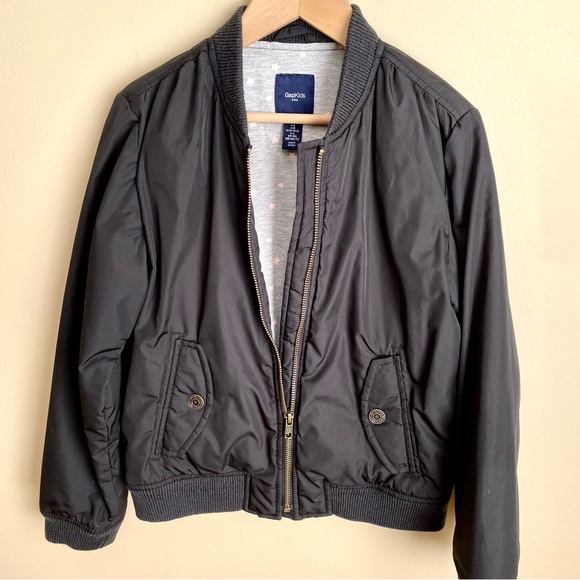GAP 10-11Y Girls’ Bomber Jacket, Black - Picture 4 of 6
